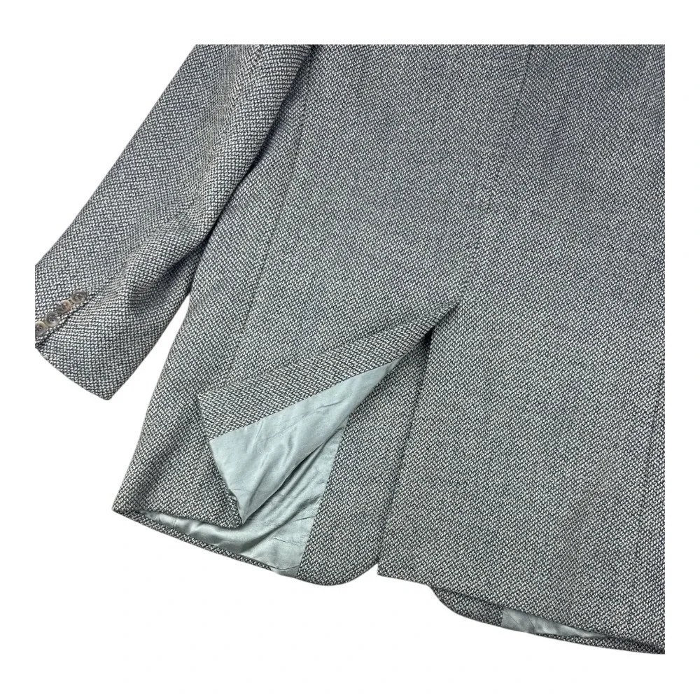 Tom Wade Blazer Mens 42 USA Vintage Union Basketweave Sport Coat Brown Black